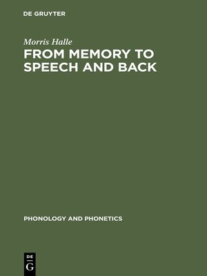 cover image of From Memory to Speech and Back